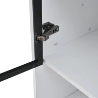 Vitrine alta, iluminação LED controlada por app, 6 prateleiras, 80x34x180 cm, Branco(m-10)