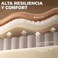 HOMCOM Sillón de Masaje Reclinable Manual 150° Calefactable con Mando Portavasos Piel PU Marrón Claro(m-6)