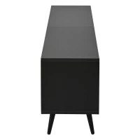 Móvel baixo para TV LED, adequado para 75 polegadas, amplo espaço de arrumação, 175x31x43,5 cm, Cor natural+Preto(m-7)