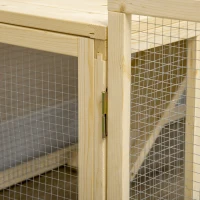 PawHut Konijnenhok met 1 Trap, 1 Nestkast, 1 Bodemlade, 151,5 x 106 x 97 cm(m-9)