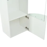 Vetrina portaoggetti dal design stretto e alto, 35x50x165 cm, Bianco(m-9)