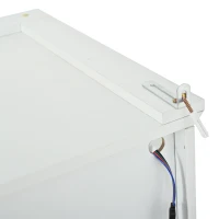 Vitrine de pé com 7 compartimentos, 2 portas, 2 gavetas, iluminação LED integrada, 100x38x170 cm, Branco(m-10)