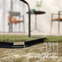 HOMCOM Voetbaldoel-set, 2 opvouwbare mini-doelen, metalen frame, incl. gereedschap, 90 x 36 x 60 cm, zwart(m-5)