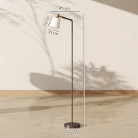 HOMCOM Lampada da Terra LED con Testa Girevole a 350°, Regolazione Temperatura del Colore 3000K/4000K/6500K, Nero(m-3)