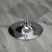 HOMCOM Verstelbare Bartafel, 360° draaibaar, krasbestendige voeten, stabiele metalen basis, Wit(m-9)