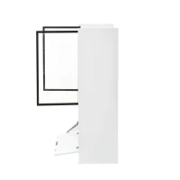 Vitrine LED moderna, iluminação LED RGB, compartimento abatível prático e prateleiras ajustáveis, 80x35x120 cm, Branco(m-6)