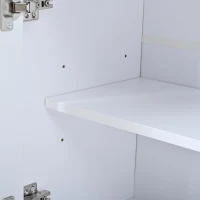 Aparador com muito espaço de arrumação, 3 gavetas e 3 portas com prateleiras ajustáveis, frente das portas com riscas, 120x35x80 cm, Branco(m-11)