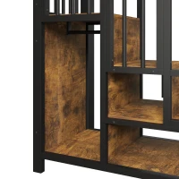 Cama alta para colchão 90×200 cm, escada com arrumação, sem colchão, 251,5x95x140 cm, Preto(m-9)
