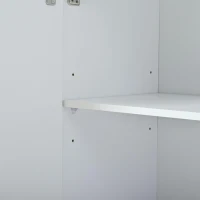 Aparador para sala de estar com 4 portas, elegantes frisos dourados, independente, 35x140x70 cm, Branco(m-10)