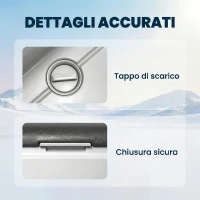 Outsunny Frigorifero Auto 50L Compressore, Doppia Zona, Controllo App, Nero, Campeggio.(m-9)
