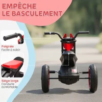AIYAPLAY Tricycle pour enfants, vélo d'équilibre 3 roues avec pédale pour 18 à 36 mois, pour intérieur et extérieur, rouge(m-6)