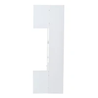 Mobile TV 4 pezzi con vetrina e ripiani aperti pe salotto, 228x30x170 cm, Bianco(m-9)