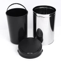 HOMCOM afvalemmer met automatische sensor met binnenemmer 30 l / rond(m-7)
