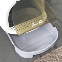 PawHut Enclosed Cat Litter Box w/ Pull-Out Drawer, Scoop, Deodorising Bags for Odour Control, Privacy, Portable, Easy to Clean(m-8)
