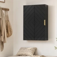 kleankin Armario mural para baño, armario botiquín mural, mueble de almacenamiento con estante ajustable(m-5)