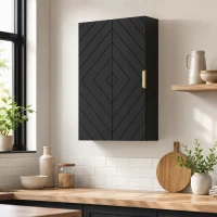 kleankin Armario mural para baño, armario botiquín mural, mueble de almacenamiento con estante ajustable(m-6)