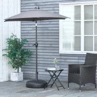 Outsunny Sonnenschirmständer Sonnenschirmhalter, wetterbeständig, befüllbar, Ø55 x 38H cm, Schwarz(m-10)