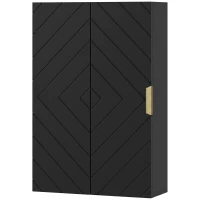 kleankin Armario mural para baño, armario botiquín mural, mueble de almacenamiento con estante ajustable(m-12)