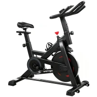 SPORTNOW Hometrainer Ergometer Verstelbaar met Magnetische Weerstand, App, LCD-monitor, Stuur en Zitting Verstelbaar, Telefoonhouder(m-13)