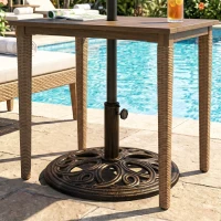 Outsunny Sonnenschirmständer aus Gusseisen 11,5 kg Schirmständer für Sonnenschirm Schirmstangen 38 mm/48 mm rund Sonnenschirmfuß für Garten Terrasse Balkon Bronze Ø45 x 33,5H cm(m-8)