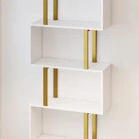 HOMCOM standing units free bookshelves industrial case bedroom(m-10)