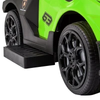 AIYAPLAY Lamborghini kindervoertuig 2-in-1, duwauto met duwstang en veiligheidsbeugel, stuur en toeter, groen(m-9)