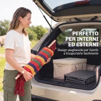 Outsunny Amaca Sedia Sospesa in Poliestere, Colorata, 100x60x100cm(m-6)
