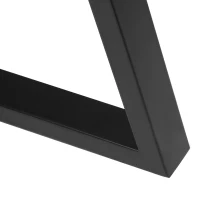 HOMCOM Conjunto de 2 Patas para Mesa Patas de Diseño Trapezoidal con Tornillos Incluidos para Mesa DIY 70x5x72 cm Negro(m-10)