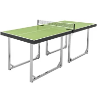 HOMCOM Tavolo da Ping Pong Pieghevole per Interni, Tavolo Ping Pong con Rete, Montaggio Non Richiesto, 182x91 cm, Verde(m-10)
