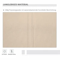 Outsunny Gelenkarmmarkise Markise 4,5 x 3m Verstellbare Terrassenmarkise Sonnenschutz mit Alu-Rahmen & Handkurbel Balkonmarkise für Balkon, Terrasse Beige(m-4)