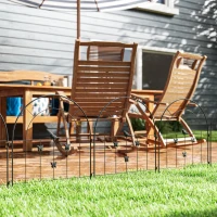 Outsunny Gartenzaun Zaun Stahl 300 cm x 70 cm hoch Dekorativer Gitterzaun Set Zaunelemente Schwarz(m-10)