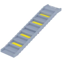PawHut Rampa para Perros Plegable 154 cm Rampa para Perros para Coche Cama con 10 Escalones Antideslizantes Carga 25 kg Gris(m-12)