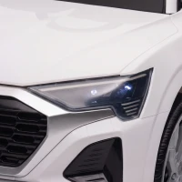 AIYAPLAY Audi Q8 etron Sportback Licensed Ride on Car with Remote Control, Four-Wheel Suspension, Soft Start for Ages 3-4, White(m-10)