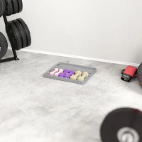 HOMCOM Set di Manubri Pesi Fitness da 6 kg con Impugnatura Antiscivolo e Valigetta, Multicolore(m-9)