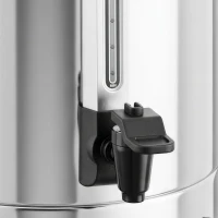 HOMCOM 13L Catering Urn, 2500W Stainless Steel Hot Water Boiler Dispenser with Thermostat, Keep Warm Function and Easy Pour Tap(m-13)
