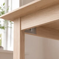 HOMCOM Keukentafel Eettafel Vierkante tafel, modern design, 75 cm x 75 cm x 76 cm, natuurhout(m-14)