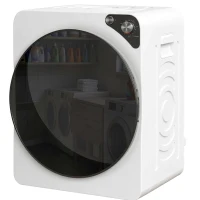 HOMCOM Asciugatrice Portatile da 1000W con 5 Programmi e Timer, in PCM e Acciaio Inox, 49x43x61 cm, Bianco(m-11)