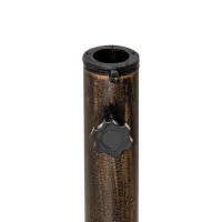 Outsunny 11.5 kg Cast Metal Round Patio Umbrella Base Stand, Umbrella Holder for Outdoor, Patio, Garden, Bronze Tone(m-9)