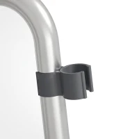 HOMCOM Tabouret de Douche Ronde Pivotant 360°, Hauteur Réglable, Dossier, Pieds Antidérapants, 38,5x37,5x75cm, Bleu Clair(m-12)