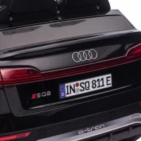 AIYAPLAY Audi Q8 etron Sportback Licensed Ride on Car with Remote Control, Four-Wheel Suspension, Soft Start for Ages 3-4, Black(m-11)