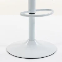 HOMCOM Lote de 2 Taburetes de Bar, Taburetes de Bar Regulables en Altura, Asiento Acolchado en Chenilla, Giratorio 360°, Gris(m-9)
