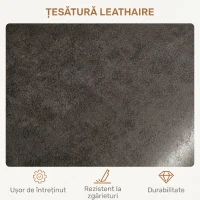 HOMCOM Set 2 Scaune de Bar Industriale, Scaune de Bucătărie cu Spătar, Înălțime Reglabilă, Gri Închis(m-6)