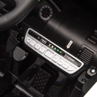 AIYAPLAY Carro Elétrico para Crianças de Polícia 12V com Motor Duplo Suspensão em 4 Rodas Sirene Faróis LED Porta USB Bluetooth e Música Preto(m-11)