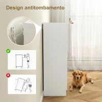 HOMCOM Armário de sapatos com 2 portas, 6 prateleiras ajustáveis, dobradiças com fecho suave para 21 pares, madeira natural(m-7)