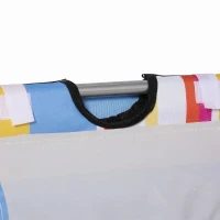 Outsunny Set 2 Șezlonguri de Plajă Rabatabile cu Spătar Reglabil și Tetieră, 53x124x35-45 cm, Multicolor(m-9)