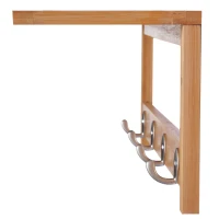 Homcom Cuier de Perete Raft Cuier in Bambù, 50x17x20cm(m-18)