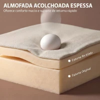 HOMCOM Sofá-Cama 2 Lugares 3 em 1 em Chenille com Encosto Ajustável Mesa Lateral e 2 Almofadas Creme(m-5)