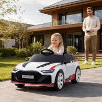 AIYAPLAY Coche Eléctrico para Niños Audi RS 6 Avant GT 12V con Mando a Distancia 2,4G Motor Doble Arranque Progresivo Suspensión(m-15)