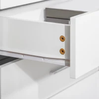 HOMCOM Chest of Drawers, 4 Drawers Storage Cabinet with Metal Rails, Anti-Tip for Playroom, Nursery Room, Hallway, etc(m-8)
