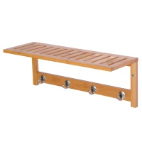 Homcom Cuier de Perete Raft Cuier in Bambù, 50x17x20cm(m-21)